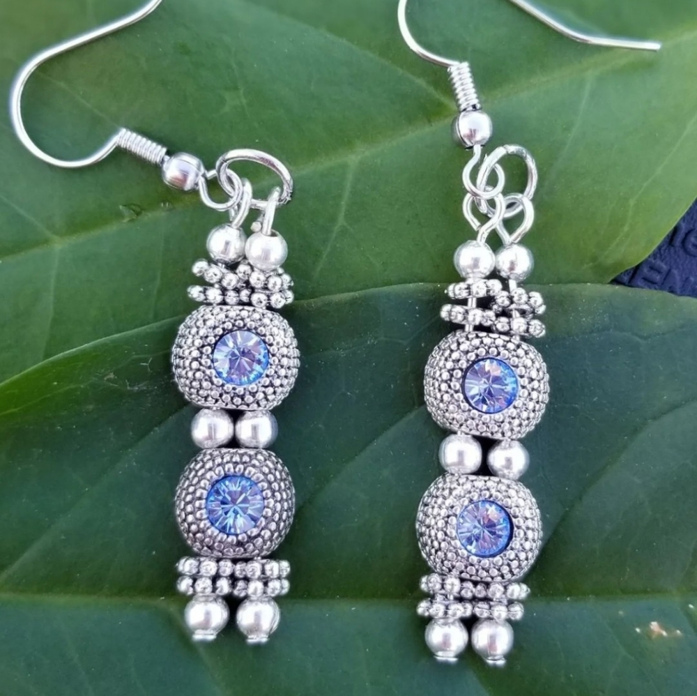 Hook drop earrings.